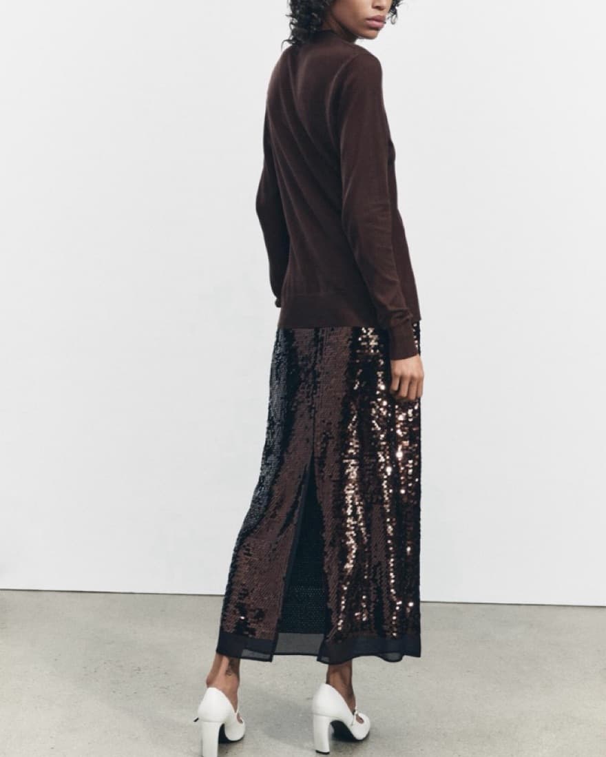 Sequin Midi Skirt - Image 2