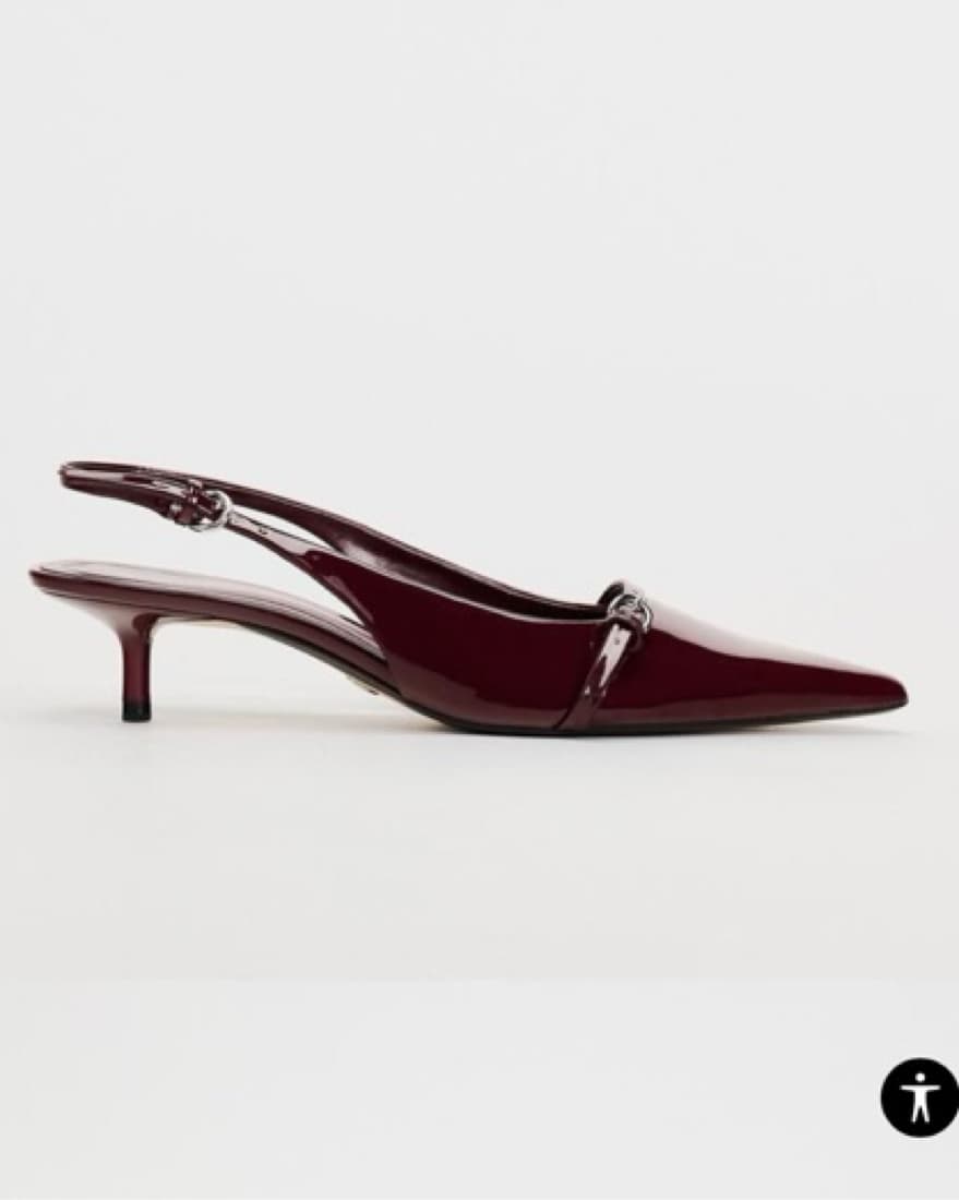  Faux Patent Leather Slingback Heel  - Image 3