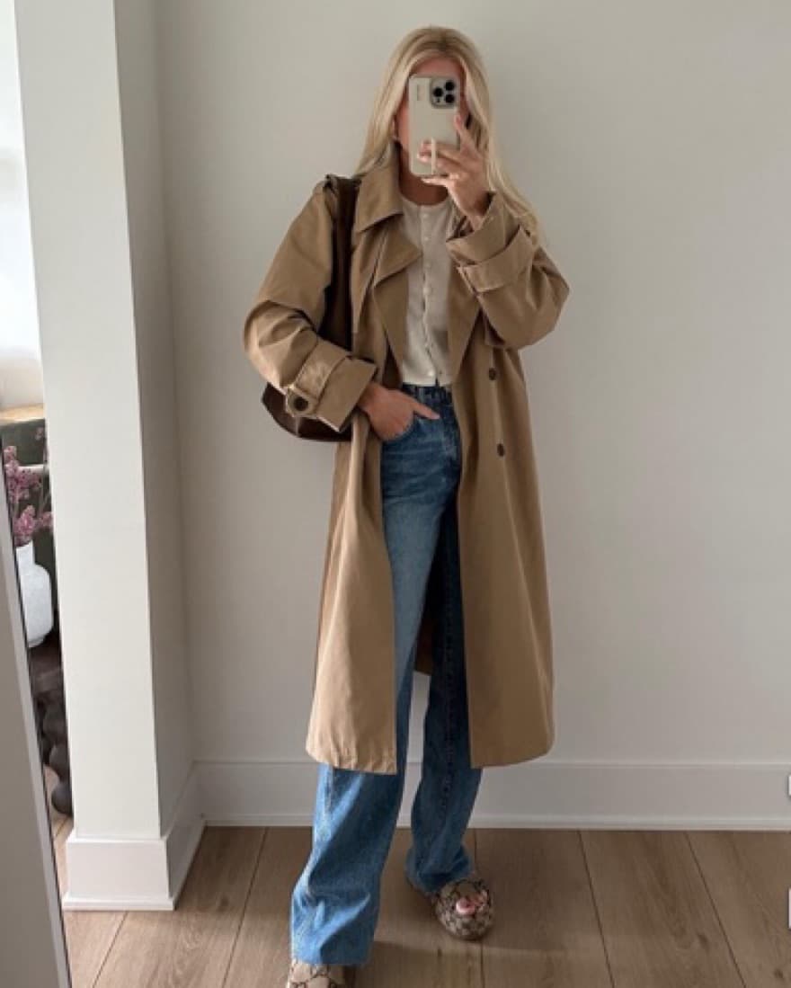 Abercrombie Long Trench Coat - Image 1