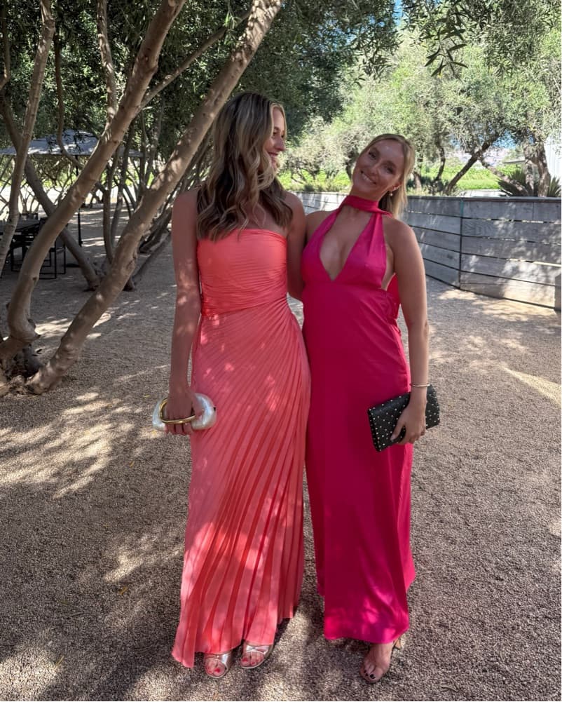 ALC Bianca Floor Length Dress Coral - Image 5