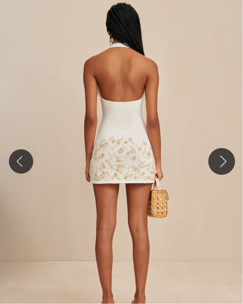 Cult Gaia Knit Vienne Mini Dress Halter - Image 2