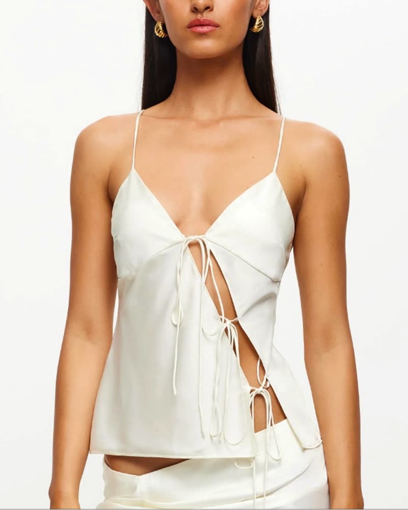 Lioness Satin Tie Top - Image 1