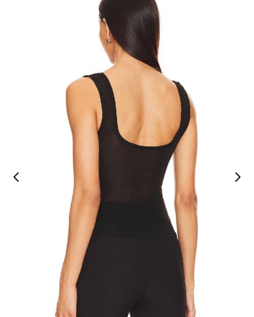 Sleek Black Mesh Top - Image 2