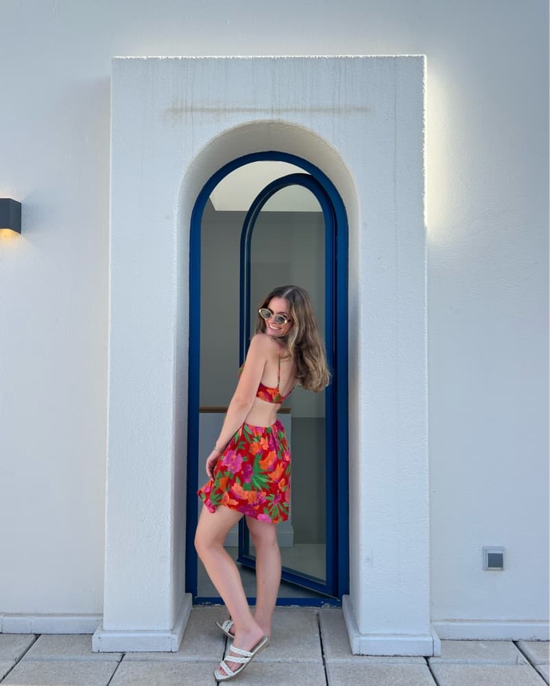 Revolve Vibrant Floral Cutout Dress - Image 1