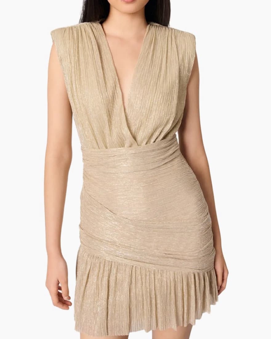 Maje Metallic Mini Dress - Image 2