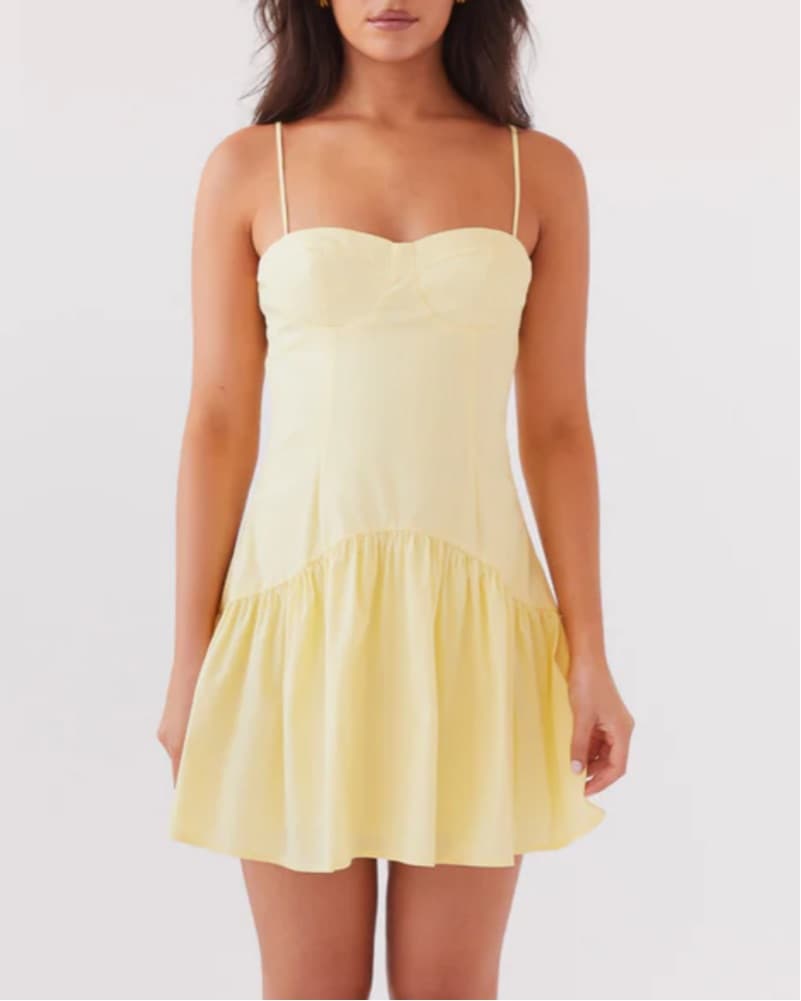 Peppermayo Yellow Ruffle Mini Dress - Image 2