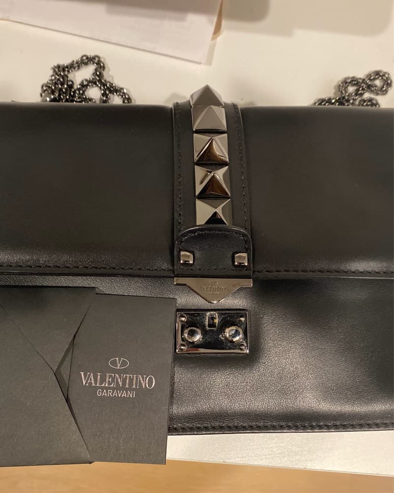 Valentino Studded Black Leather Crossbody Bag - Image 4