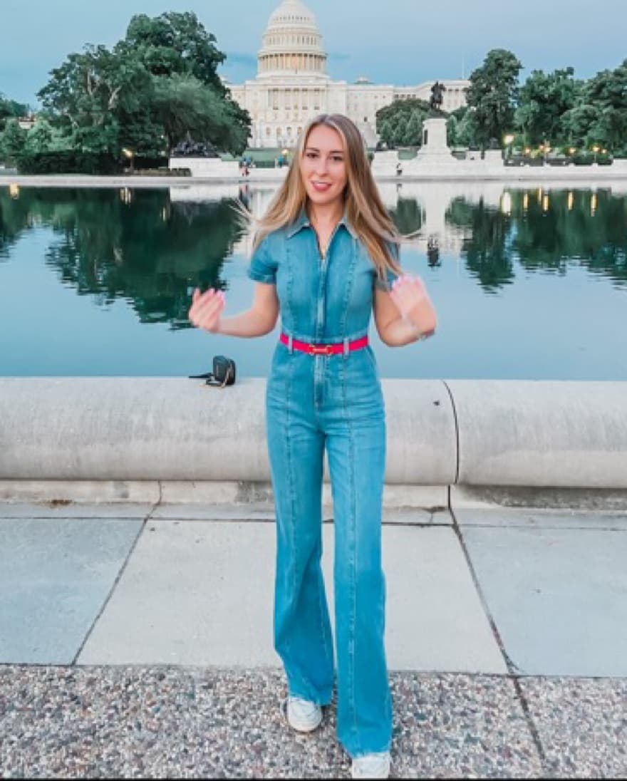 Alice & Olivia Denim Jumpsuit - Image 1