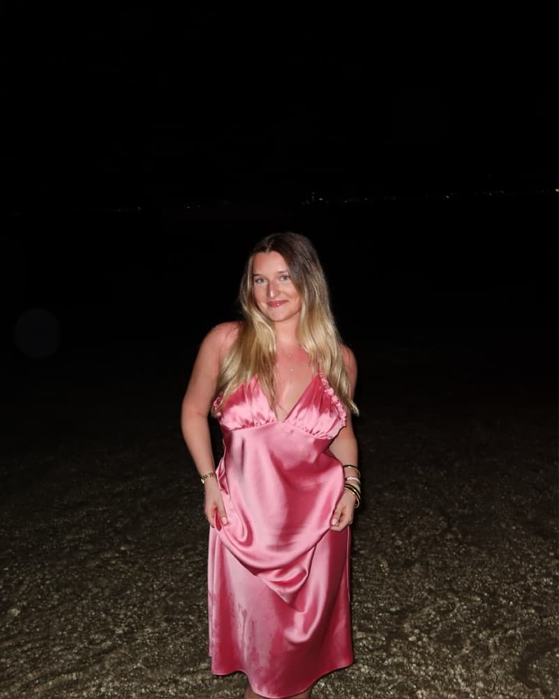 Satin Pink Maxi Dress- Zara - Image 2