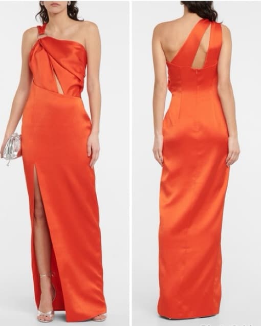 RASARIO orange one shoulder gown  - Image 4