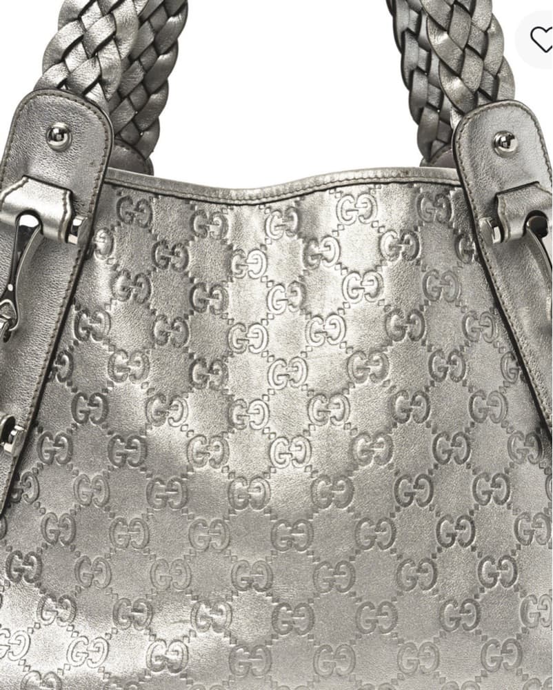 Gucci Silver Metallic bag - Image 4
