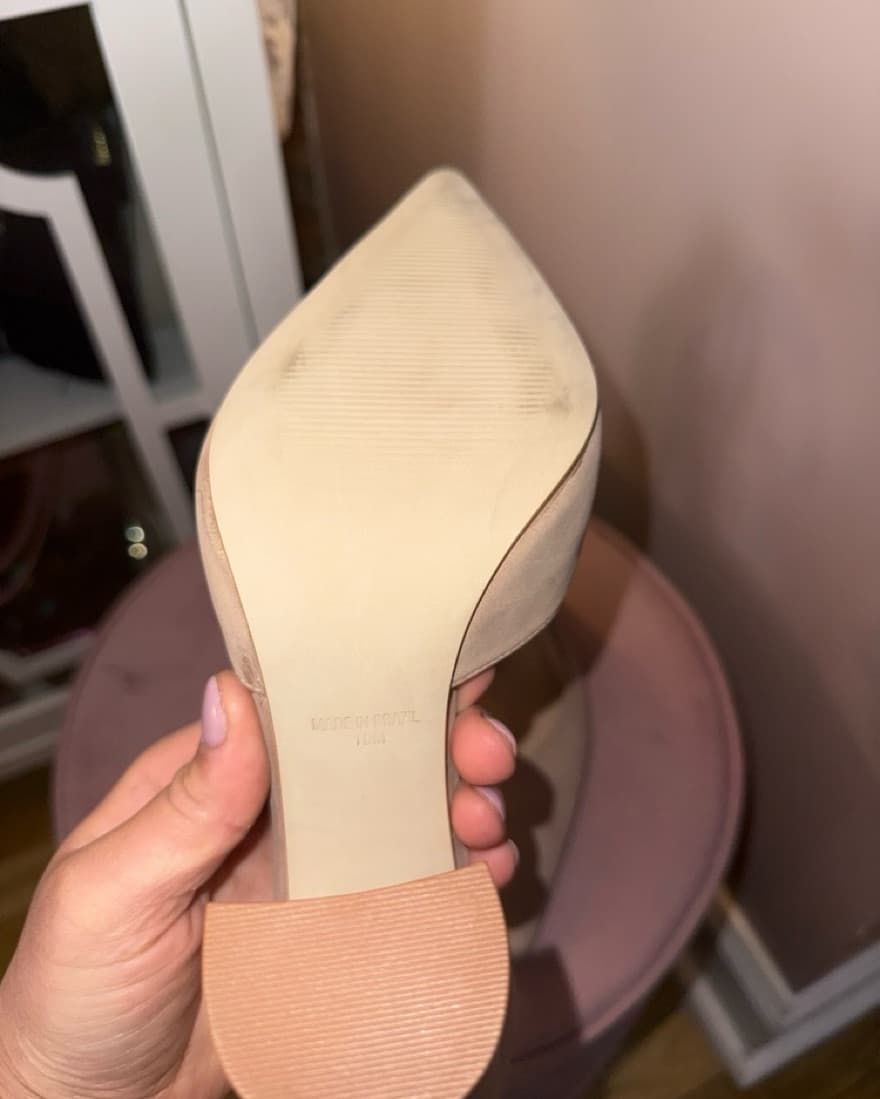 Blush Pink Tie Front Heels - Image 4