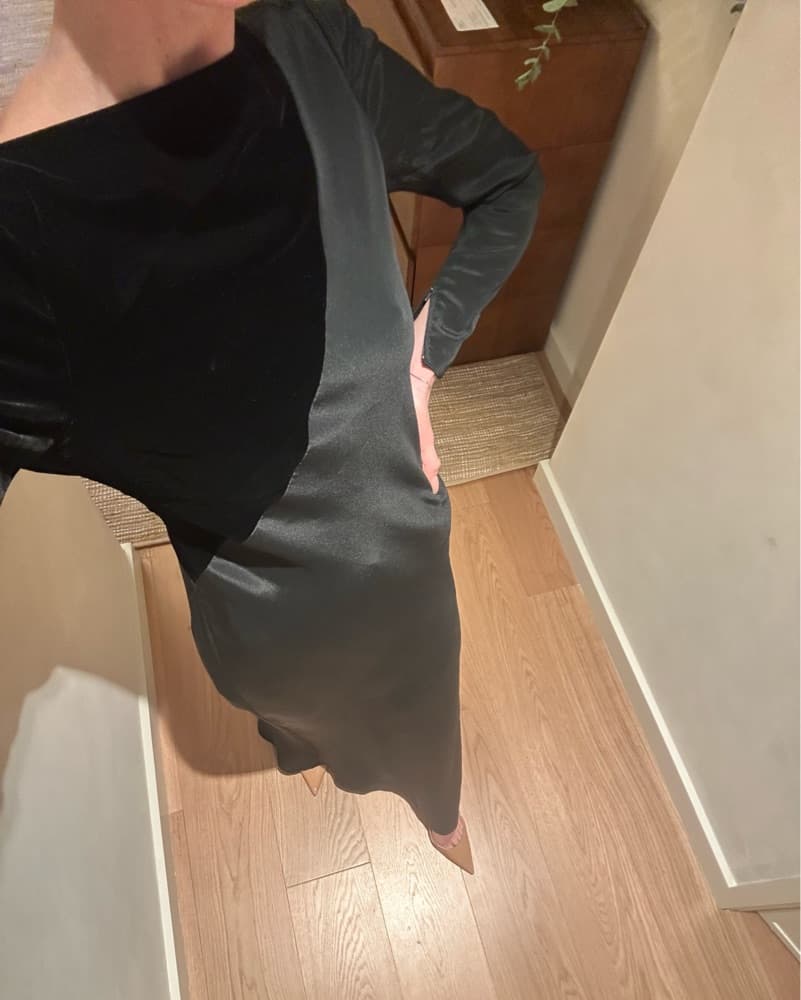 Velvet And Silk Vintage Gown - Image 1