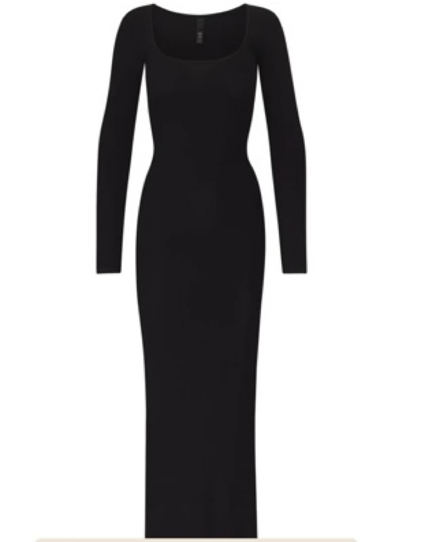 Black long sleeve skims dress  - Image 3