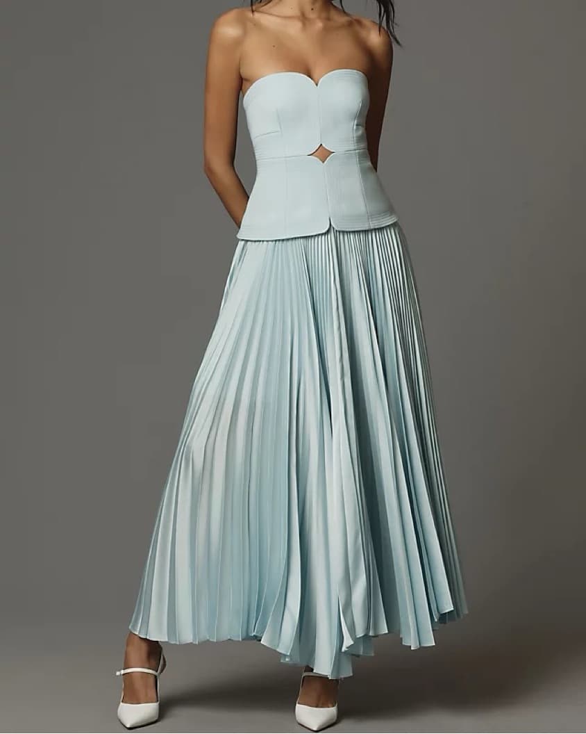 Acler Avonlea Corset Dress Celeste Blue - Image 5