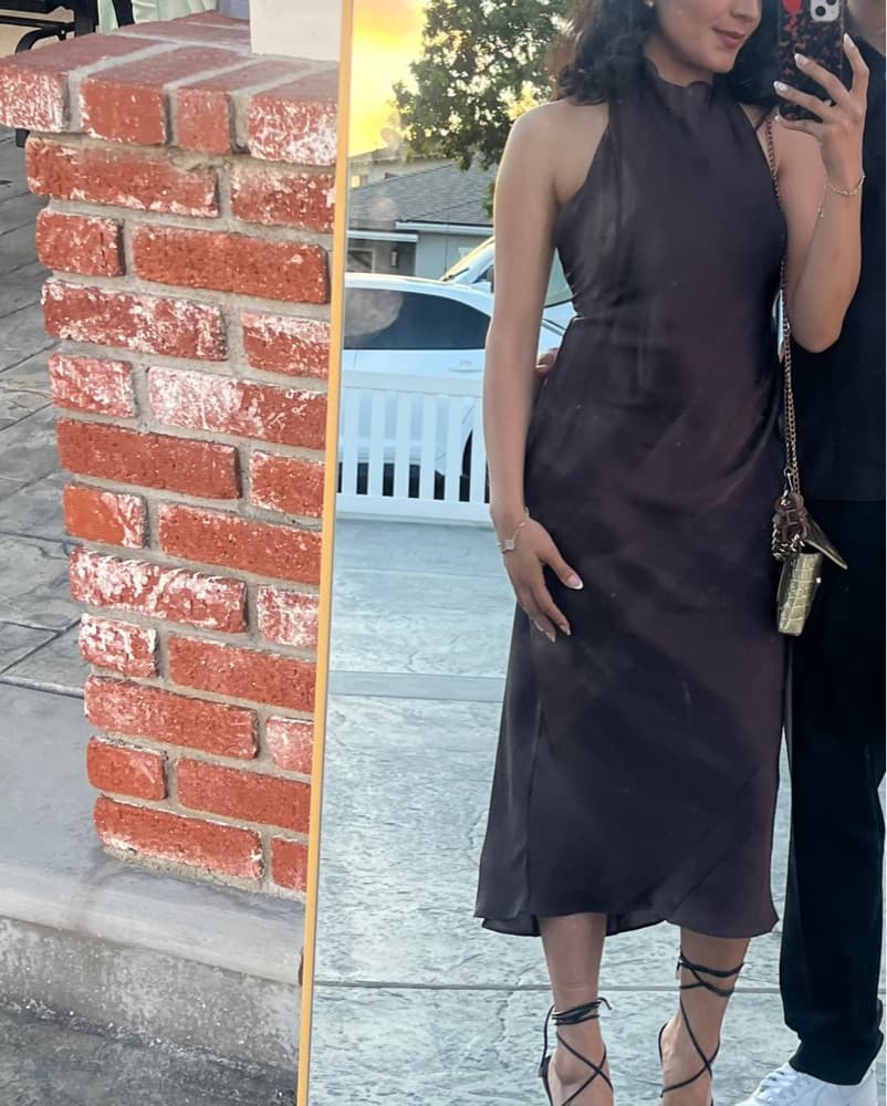 Aritzia Elegant Halter Midi Dress - Image 4