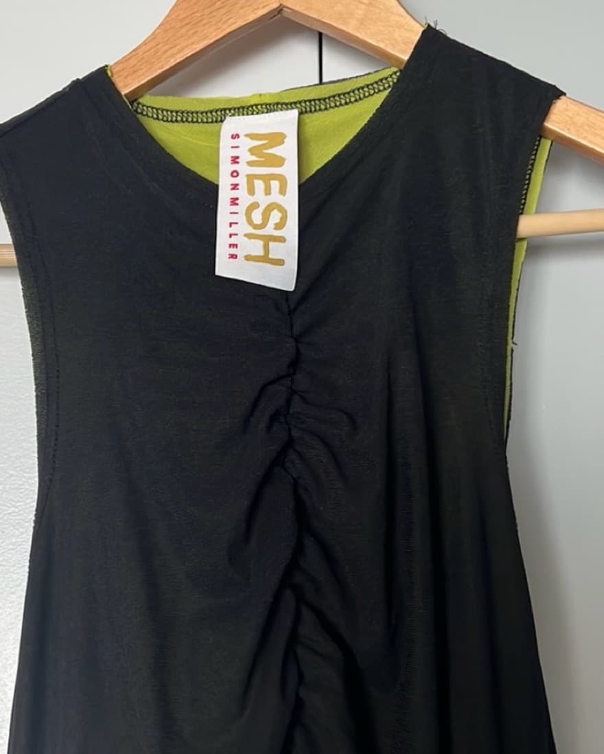 Simon Miller Black And Green Mesh Dress - Image 2