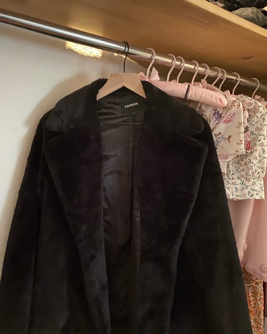 Garage Fancy Black Fur Jacket/coat  - Image 4