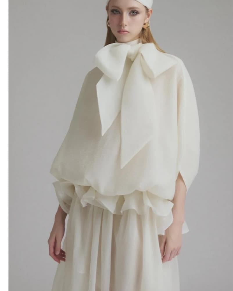 Miss Rosier Honorine Tie Ruffle Dress - Image 4