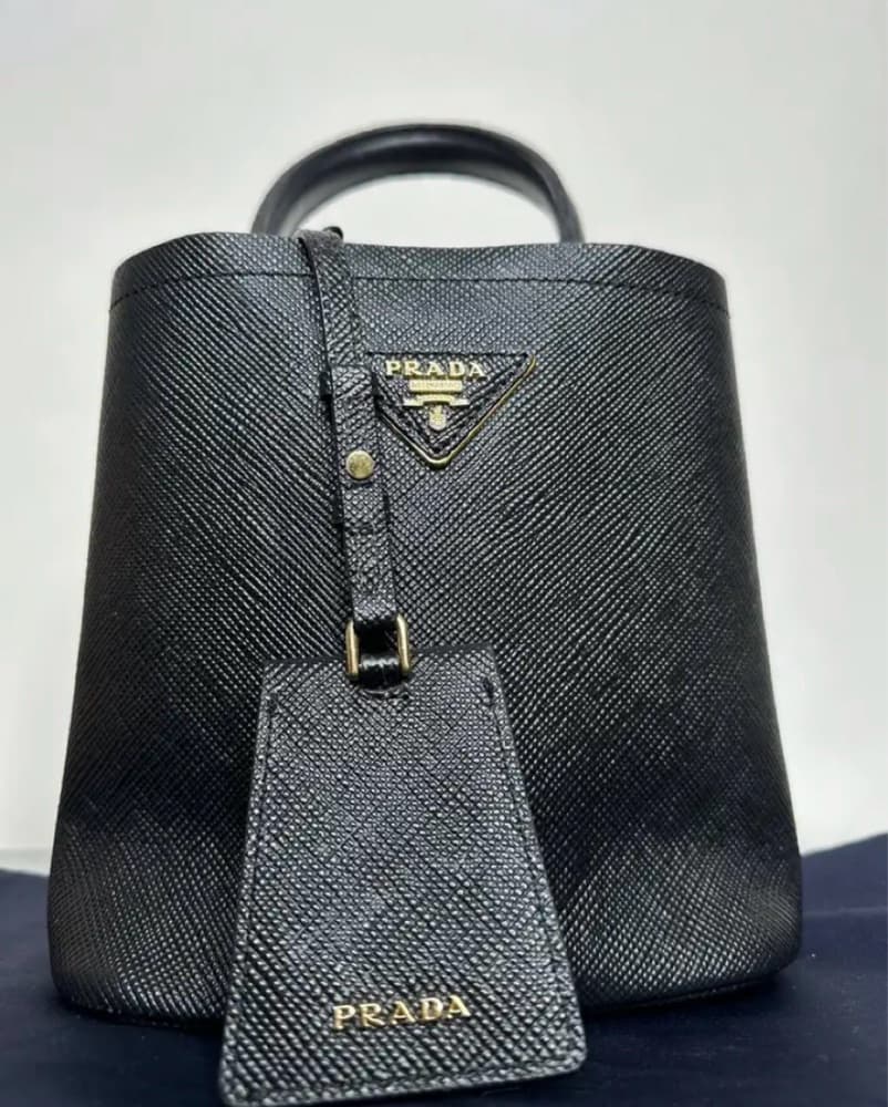 Prada Panier Black Leather Bag  - Image 2