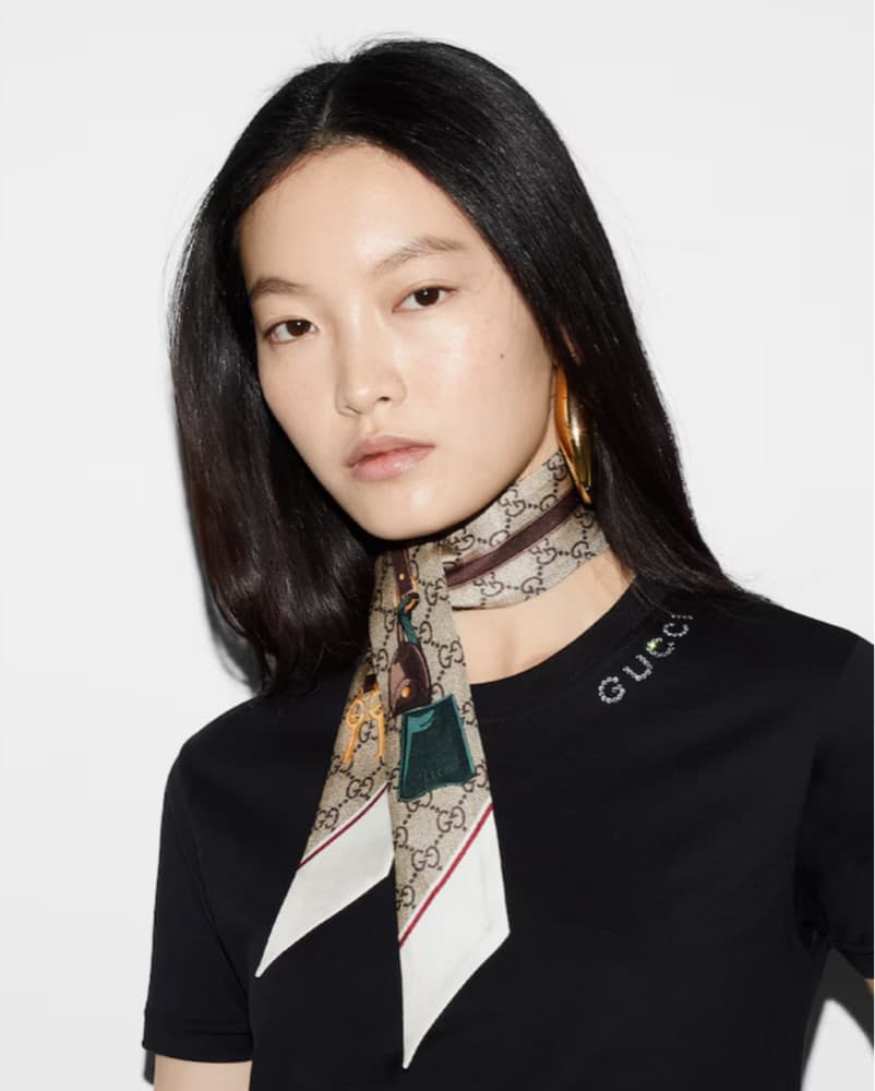 Gucci Printed silk twill ribbon - Image 2
