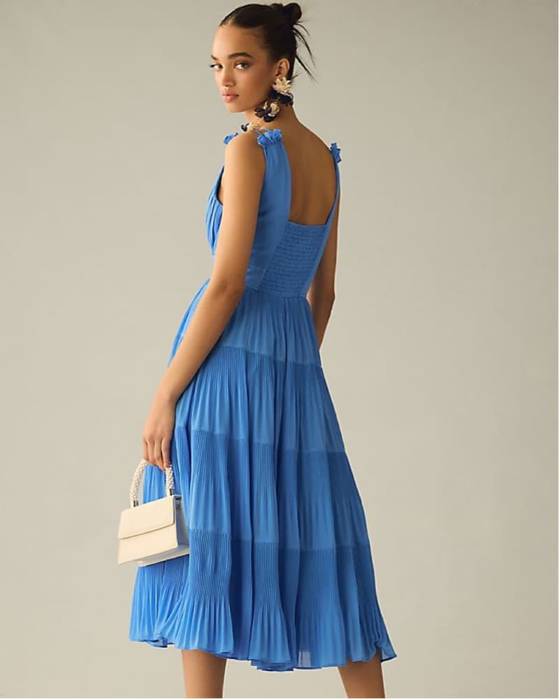 By Anthropologie Tiered Pleated Dress - Image 3