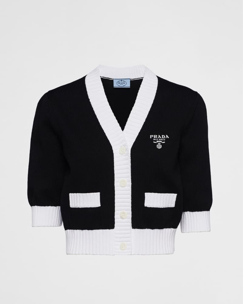 Prada - Cropped Cotton Cardigan - Image 2