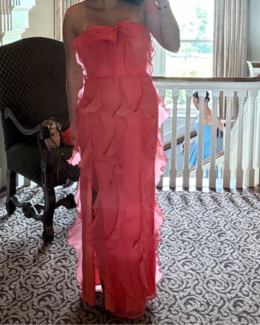 Strapless Ruffle/Bow Dress - Image 2