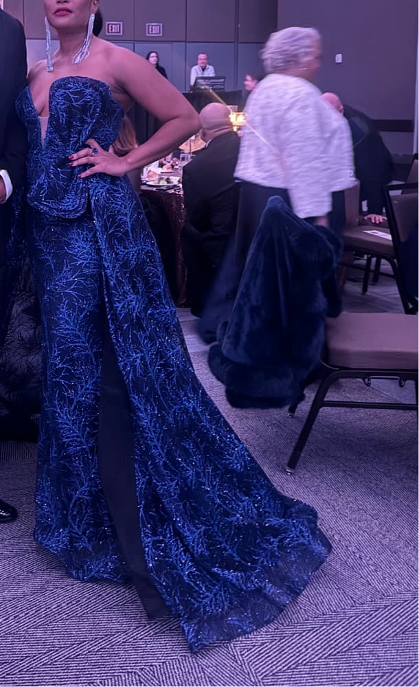 Jovani Strapless Lace Gown - Image 4