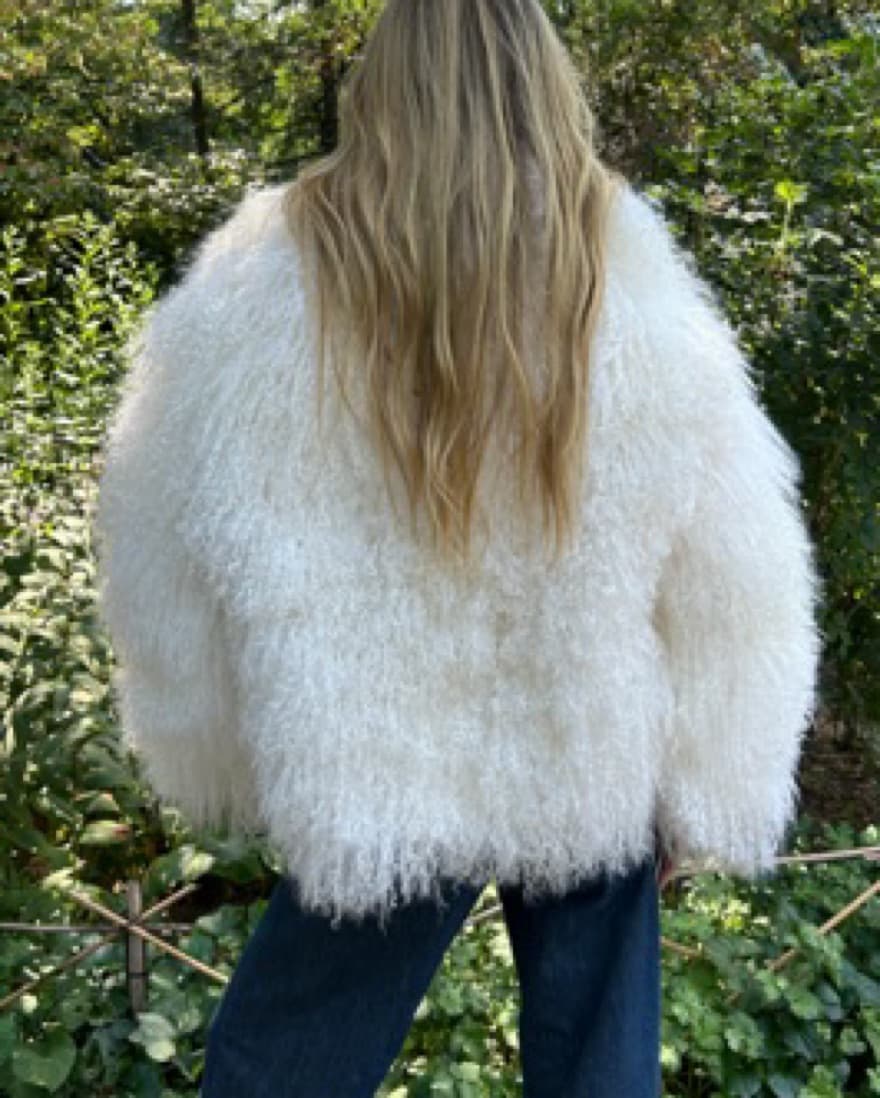 The Poppy Magnolia Lamb Jacket - Image 2