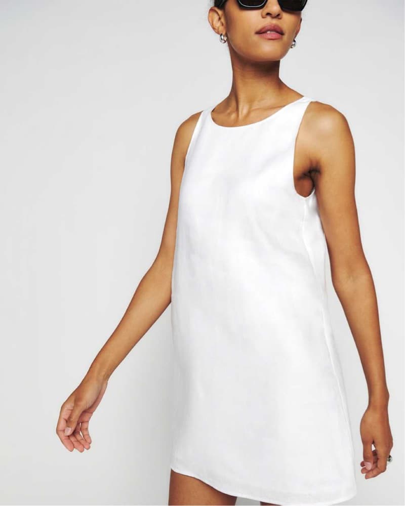 Reformation White Jessi Linen Dress  - Image 1