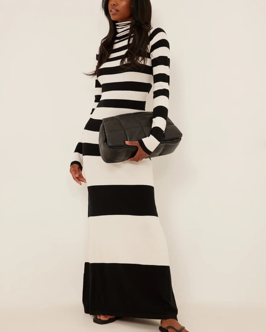 NAKD Striped Sweater Maxi Dress - Image 2