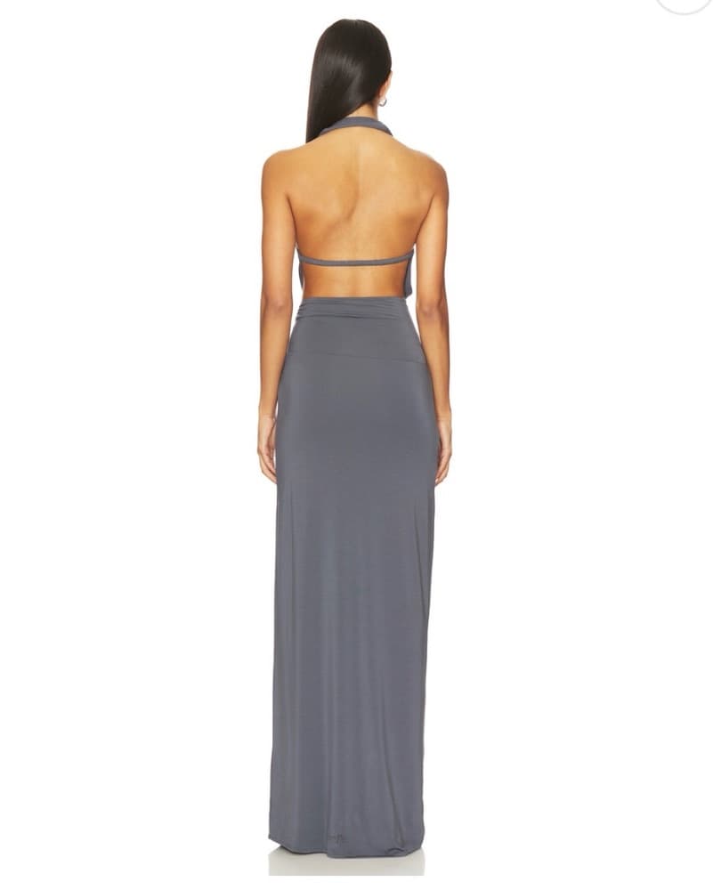Sabine Gown In Slate Grey - Image 2