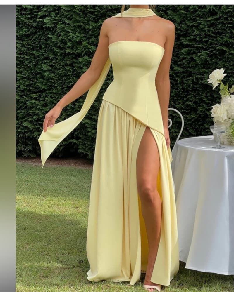 Babyboo Fashion Maliyah Dress In Lemon - Image 1