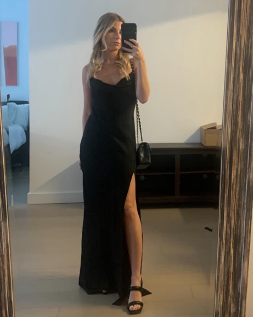 Resa Black Maxi Dress - Image 1