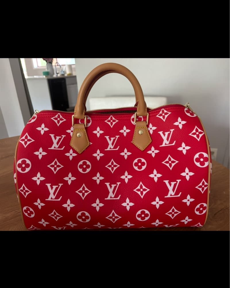 Red Louis Vuitton Speedy 30 - Image 1