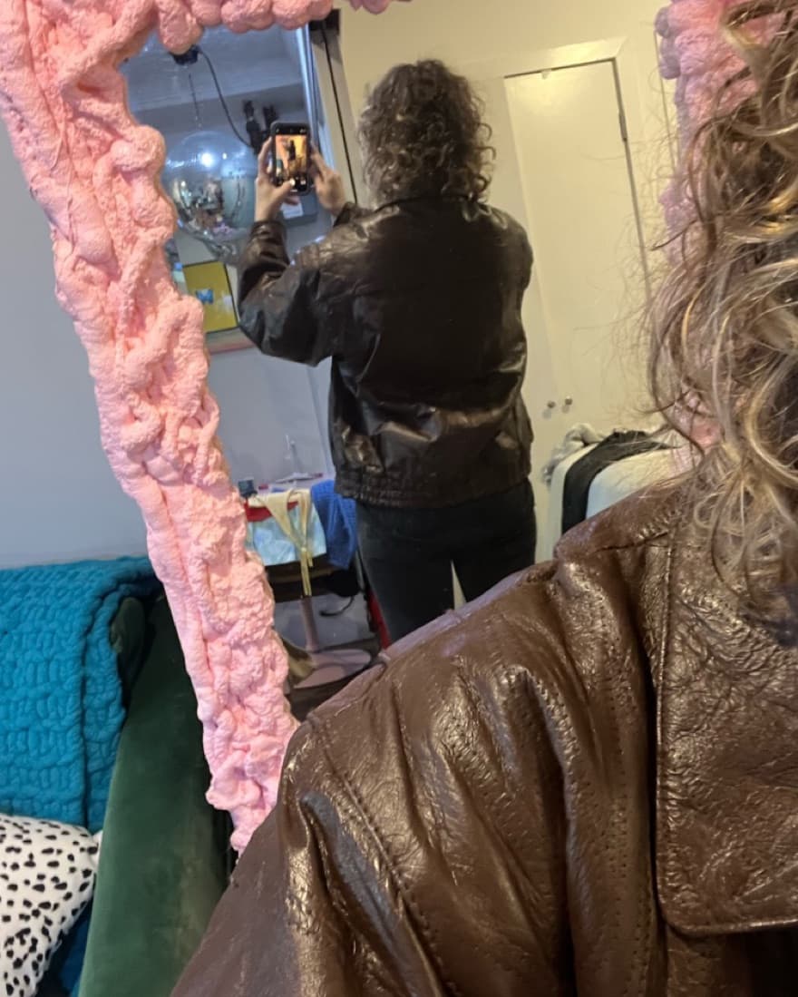 Brown Vintage Leather Jacket  - Image 3