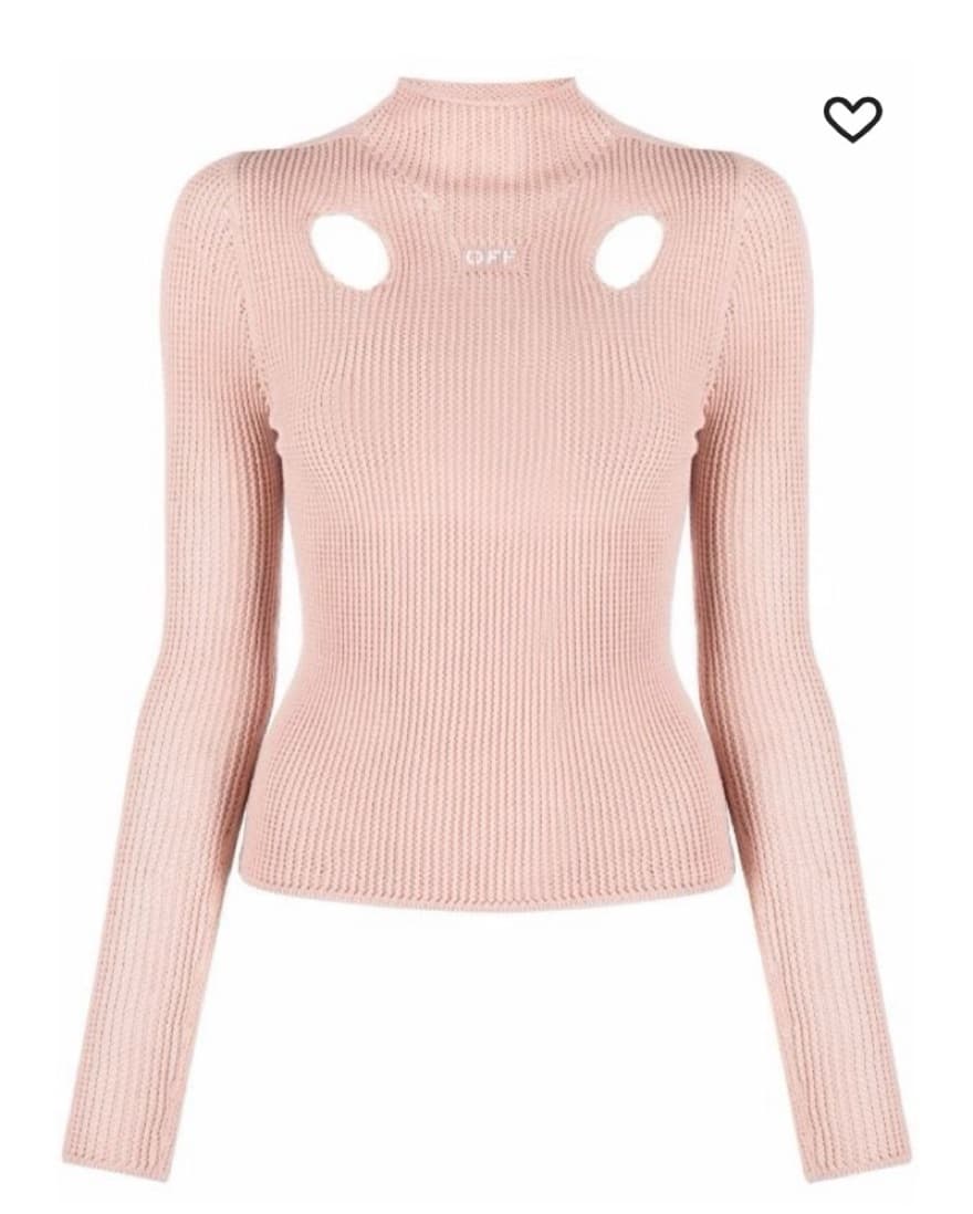 Brown OffWhite Knitted Meteor sweater  - Image 1