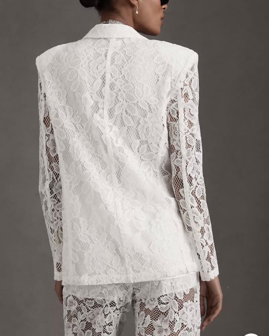 Ronny Kobo White Lace Suit - Image 2
