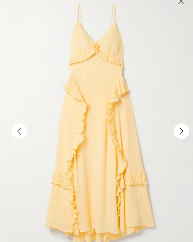 Ethereal Yellow Ruffle Midi Dress - Image 3