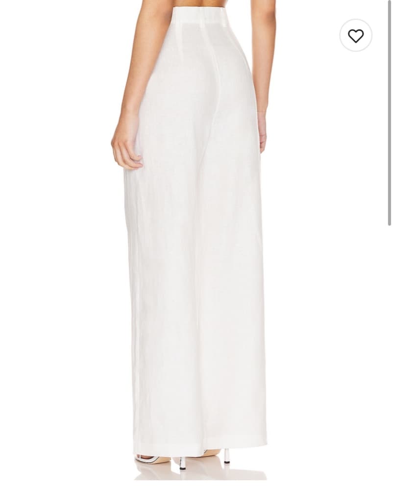 White Linen Revolve Pants - Image 2