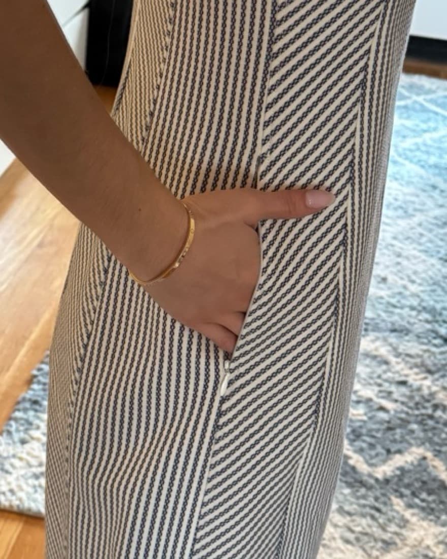 Theory Striped Dress With Pockets - Image 4