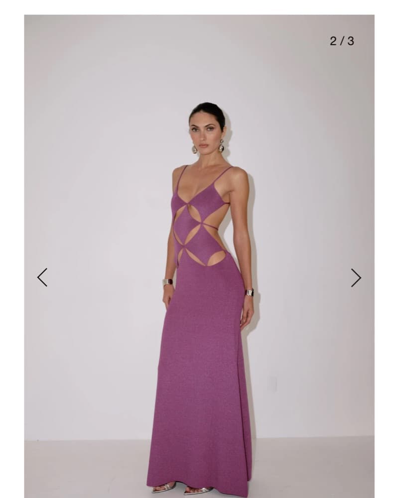 Delfi Collective Gaia Dress In Magenta - Image 2