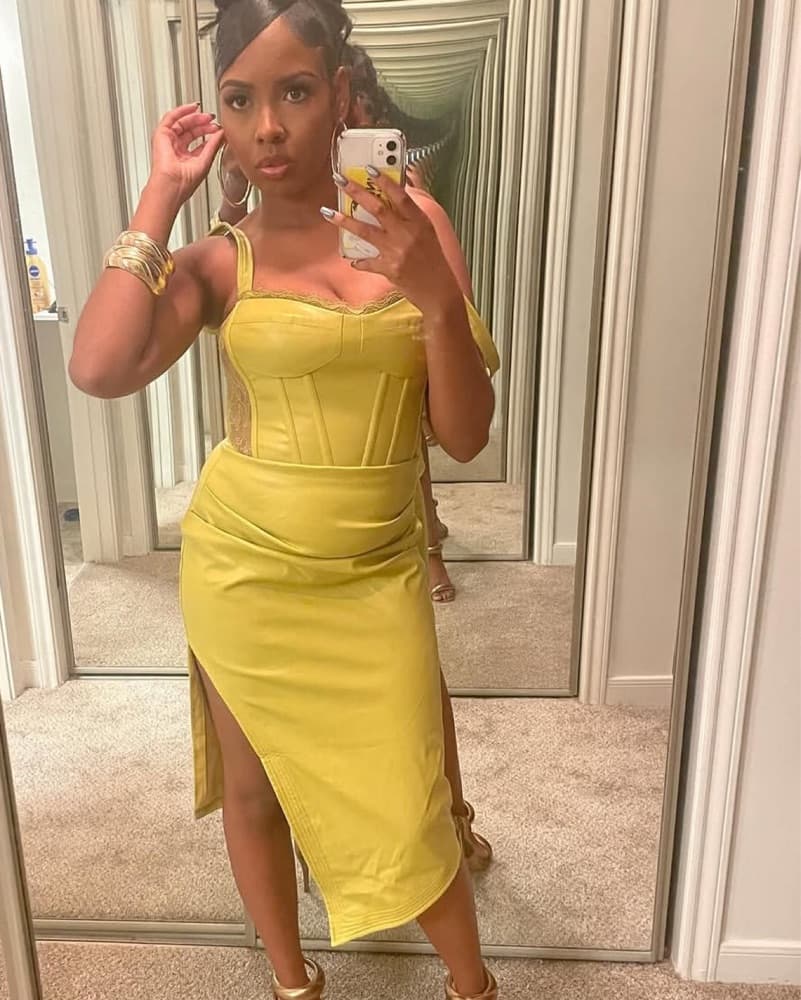 Olive Corset Vegan Leather Dress - Image 1