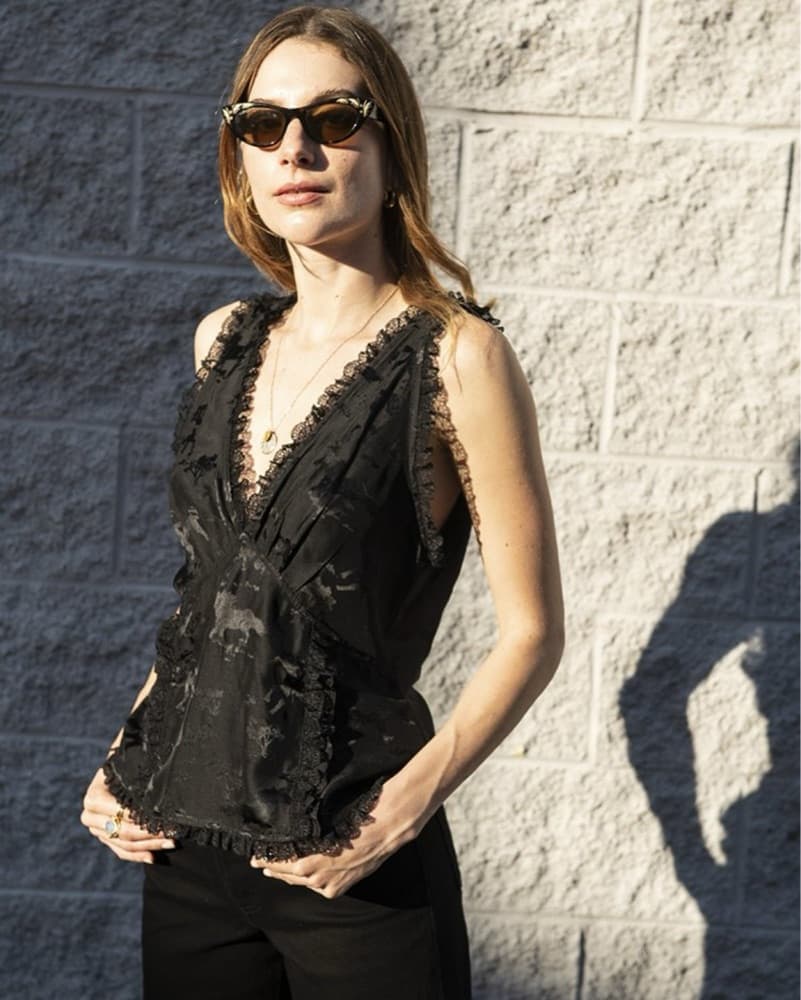 Ruffel Trim Top - GANNI - Image 1