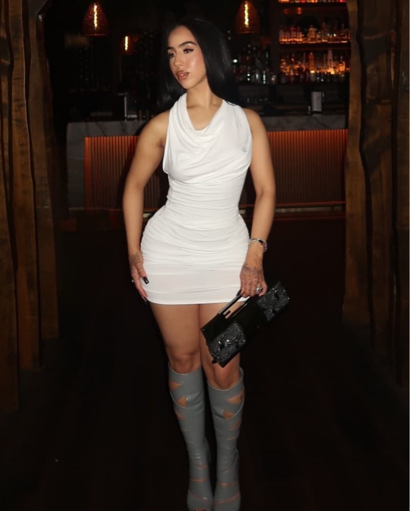 Casi Davis Knotted Miny Dress - Image 1