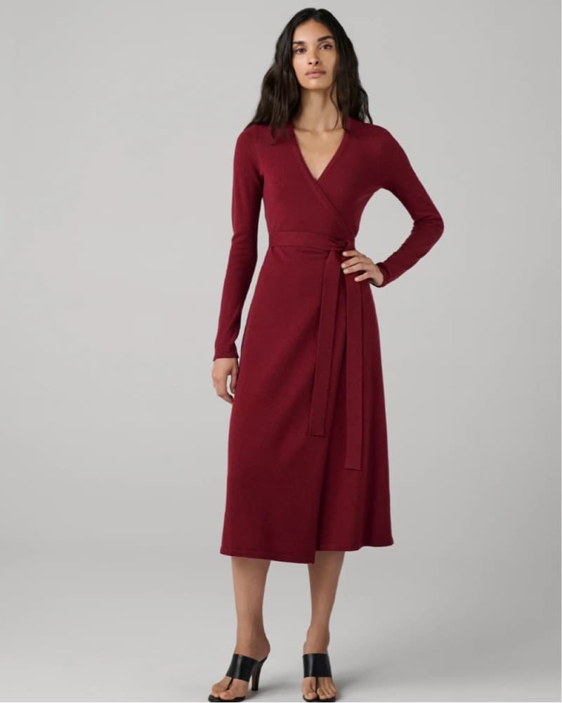 DVF Astrid Cashmere Wool Wrap Dress - Image 1