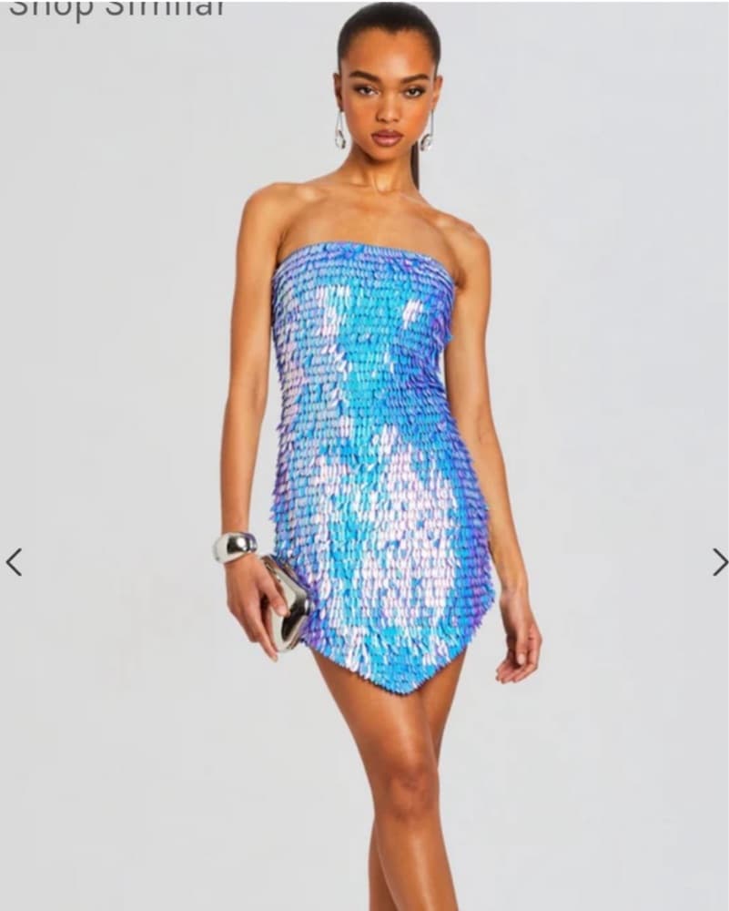 Retrofete Dress Valley Feather Sequin Dr - Image 2