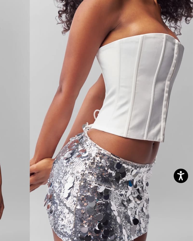 Danielle Guzio Low Rise Paillette Skirt - Image 2