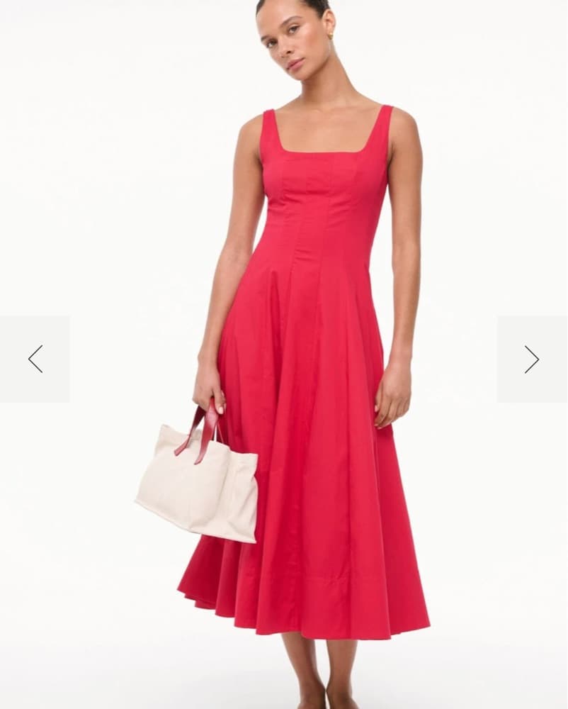 Staud Wells Dress - Cherry - Image 1